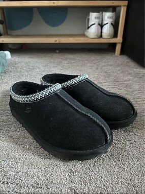 UGG Black Slip-On Mule with Iridescent Trim